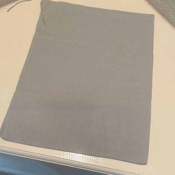 Monolo Blahnik Drawstring Top Dust Cover Gray Luxury Logo Travel Storage Bag - Picture 3 of 5